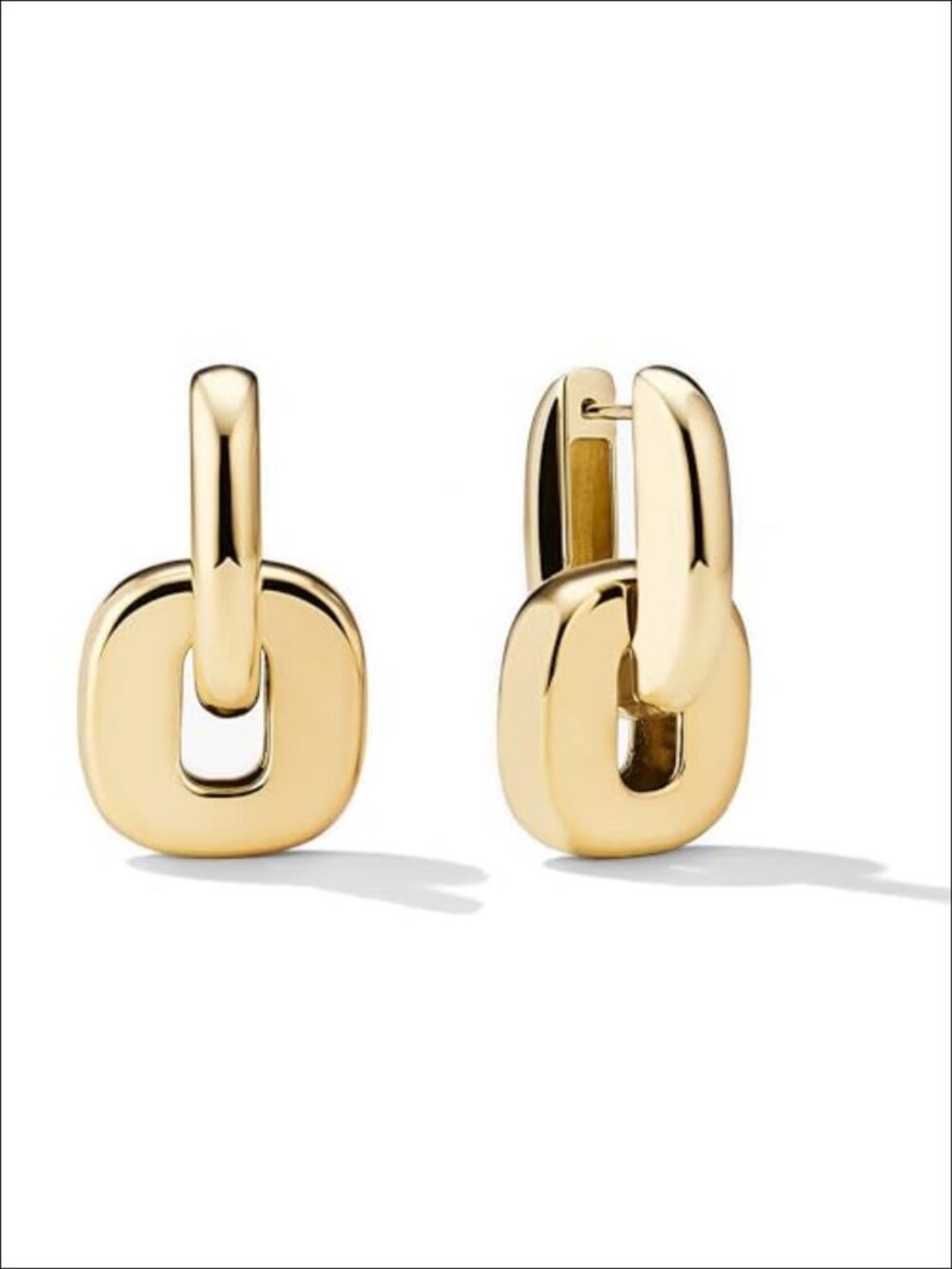 Chunky Hoop Earrings Convertible Gold and Silver Plated Link